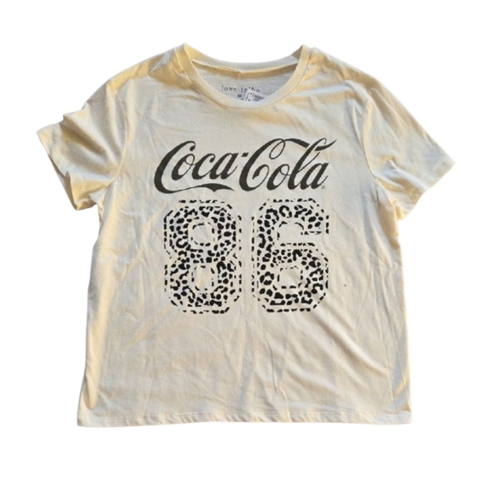Love Tribe Coca Cola 86 Beige Graphic Tee‎